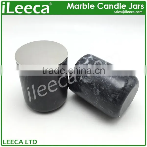 Fashion Silver Lid for Black Stone Candles Jars photo-3