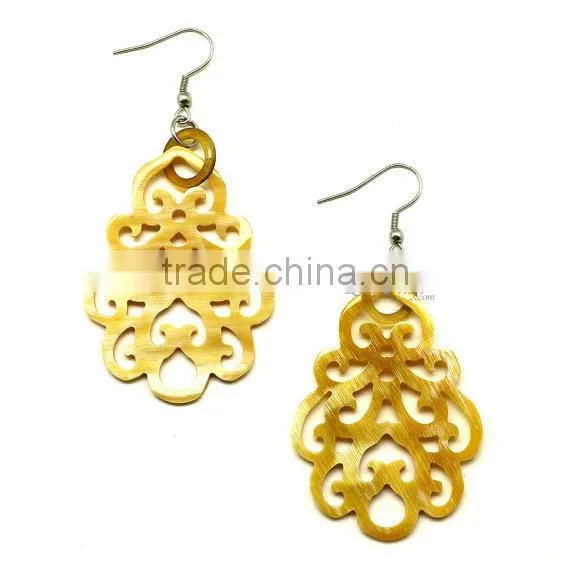 Water Buffalo Earrings, Elagant Design, Natural Material From Vietnam photo-5