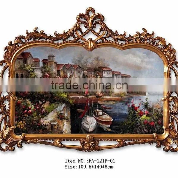 FA-121G-01 Decorative Ornate Hand-made Frame Oil Painting photo-4