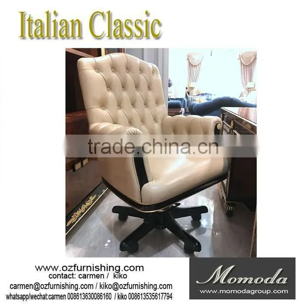YB69 Latest Design Italian Wood Executive Boss Table Office Book Case Solid Furniture photo-3
