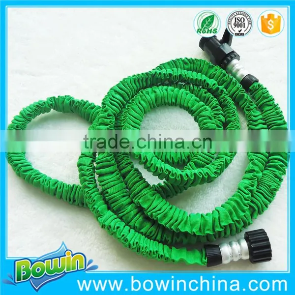 Green Color Quick Connection Expandable Fabric Garden Hose photo-2
