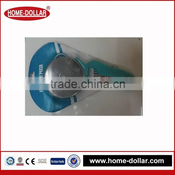 METAL KNIFE WITH PLASTIC HANDLE GREEN 12CM LENGTH PIZZA WHEEL photo-4