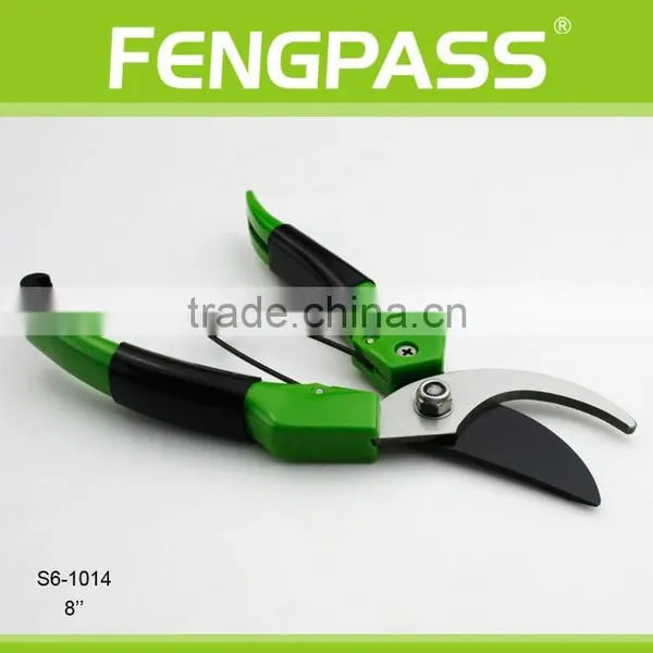 S6-1014 8'' PP +TPR Handle With Stainless Steel Classical Good Quality and Good Useful Garden Scissors photo-3