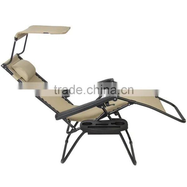 Adjustable Canopay Cup Holder Zero Gravity Chair photo-2
