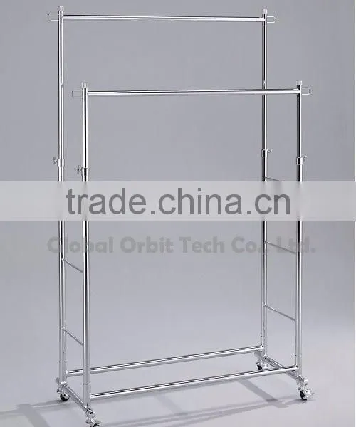 Heavy Duty Mobile Folding Metal Commercial Garment Rack photo-5