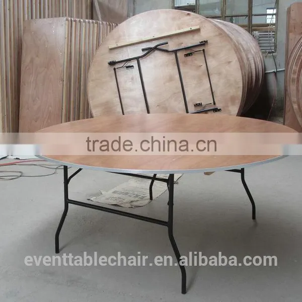 5ft Round Plywood Folding Banquet Wedding Table photo-4
