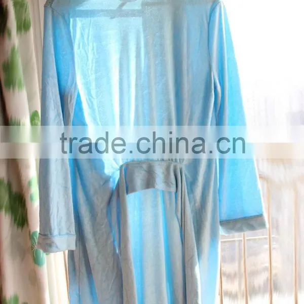 100% Bamboo Fiber Women's Bathrobe, Terry Cloth Bathrobe,nightwear Gown photo-2