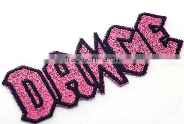 Pink Letter Embroidery Patch for Garment to Decorate photo-3
