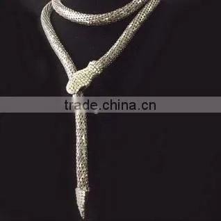 Original Design Wholesale Chunky Statement Necklace in China Alloy Gold Silver Plated Snake Choker Necklace photo-2