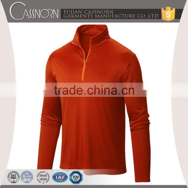 Comfortable Zipper Collar Moisture Man Sports T-shirt photo-3