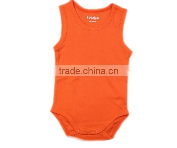 2017 New Design Baby Rompers Plain 100% Cotton photo-6