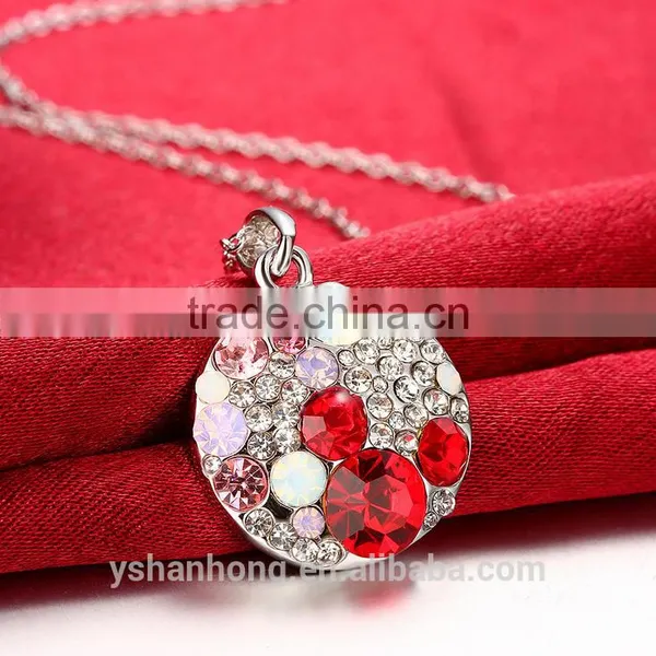 Fashion Zircon Inlaid Pendant Necklace photo-3