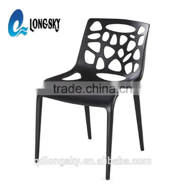 LS-4020A Hot Sale Modern Designer Outdoor Stackable pp Plastic Dining Chair Price photo-3