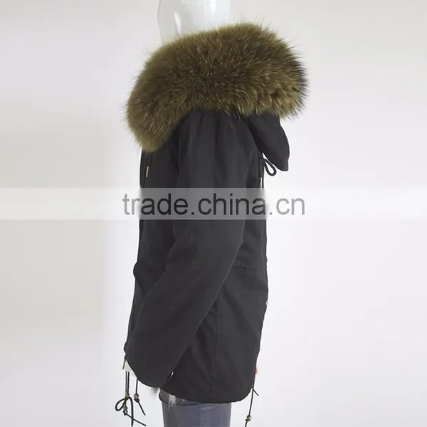Myfur Customized Men Parka Jackets With Real Fur Lining And Hood Trimmed photo-5