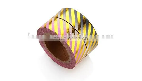 2 Patters 1.5cm*10m Gold Foil Washi Tape for Decorative photo-2