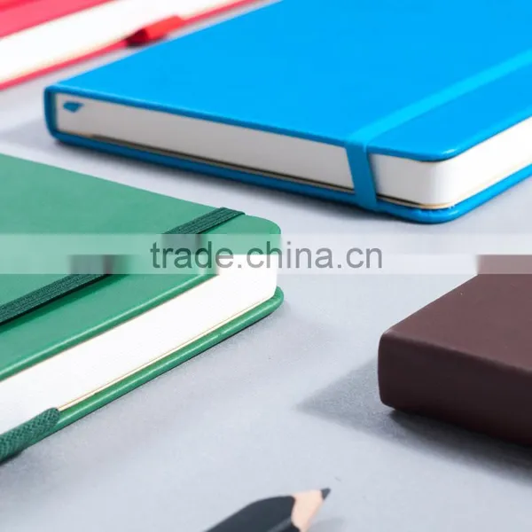 Creative A5 Hardcover Planner With Band Section Sawing Faux Leather Cover Notebook With Pen Holder photo-2