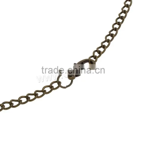 Gemstone Picture Necklace Zinc Alloy Brass Chain Natural Gemstone Necklace photo-3