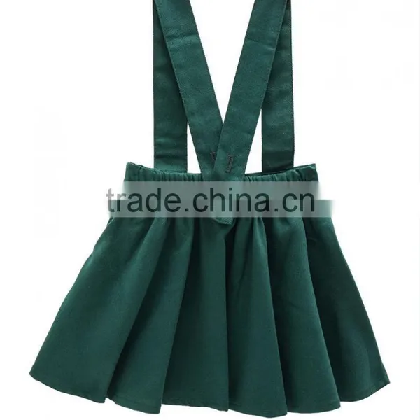 2017 Fashion Wholesale New Design Baby Girl Suspender Skirt Schoolgirl Kids Costume Dress Baby Clothing photo-2