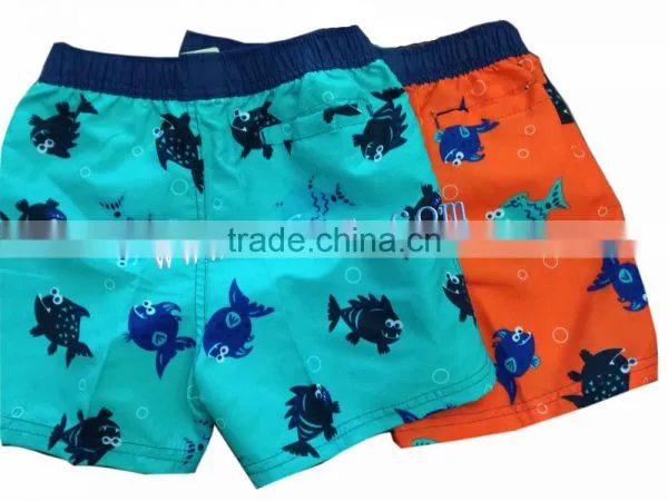 4 Way Stretch Spandex Fish Print Boy Shorts in Hawaiian photo-2