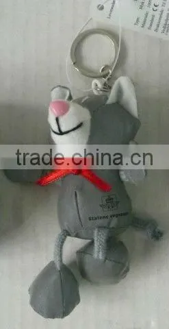 HOT sale plush reflective mouse keychain