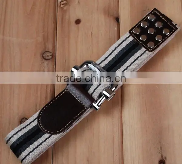 Man and Boys Fashion Woven Jeans Belt With Studded photo-3