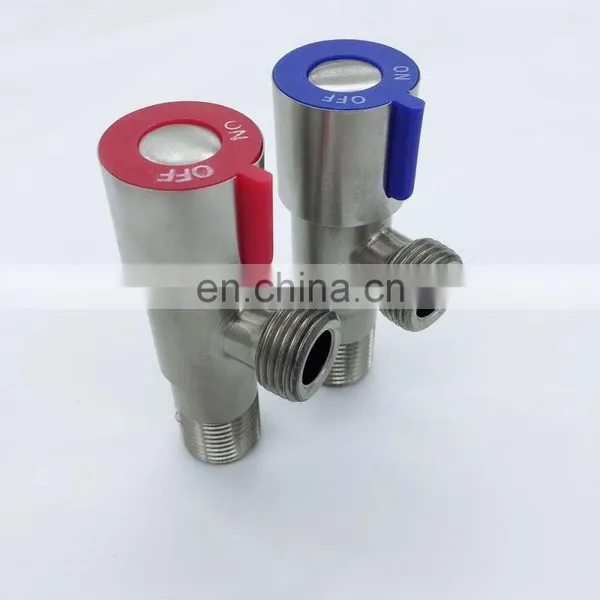 High Quality Toilet Brass Angle Valve in Chrome Plated With Plastic Handle photo-3
