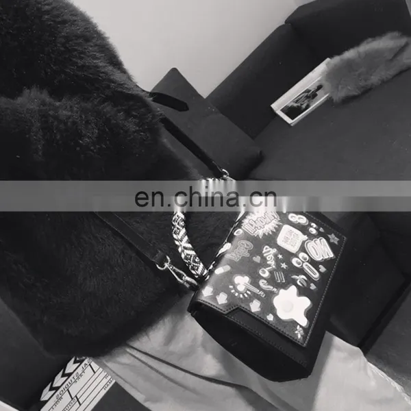 2020 Guangzhou Online Shoulder, Bag Special Customize Colorful Crossbody Bag Ladies Fashion Style Graffiti Handbag/ photo-5