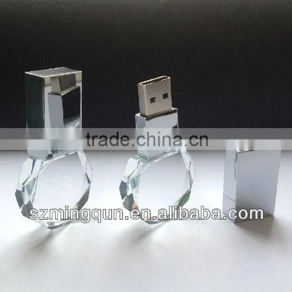 New Product Heart Shape Crystal USB Stick With LED Light Inside Gadget photo-5