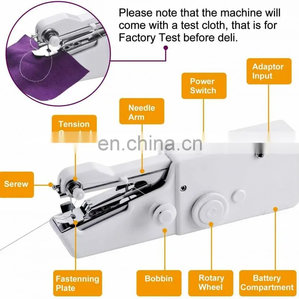 Mini Portable Handheld Cordless Sewing Machine Hand Held Stitch Home Clothes photo-5