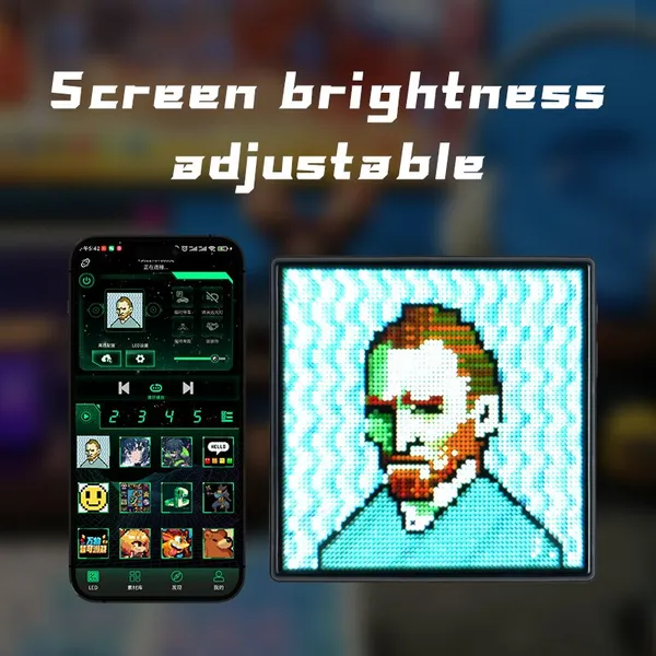 64*64 Automotive Atmosphere Pixel Screen Bluetooth Pixel Screen DIY Decorative Lights Modification Universal Car Ambient Light photo-4