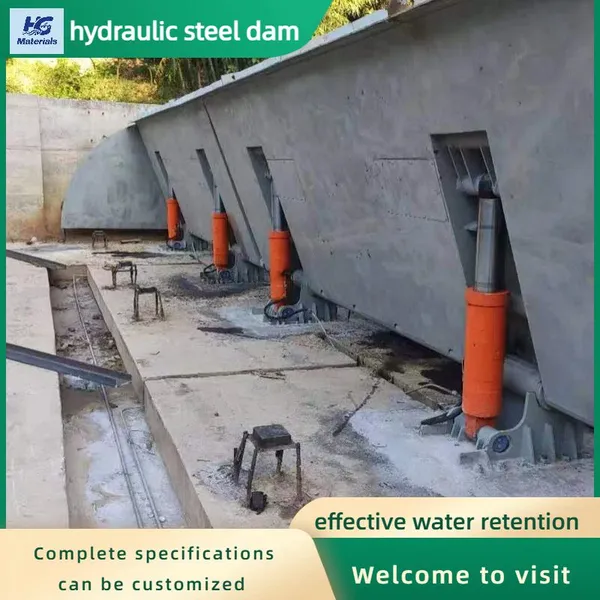 Hydraulic Bottom Shaft Steel Dam, Flap Gate, Large and Medium-sized Steel Structure Hydraulic Dam, River Weir photo-5