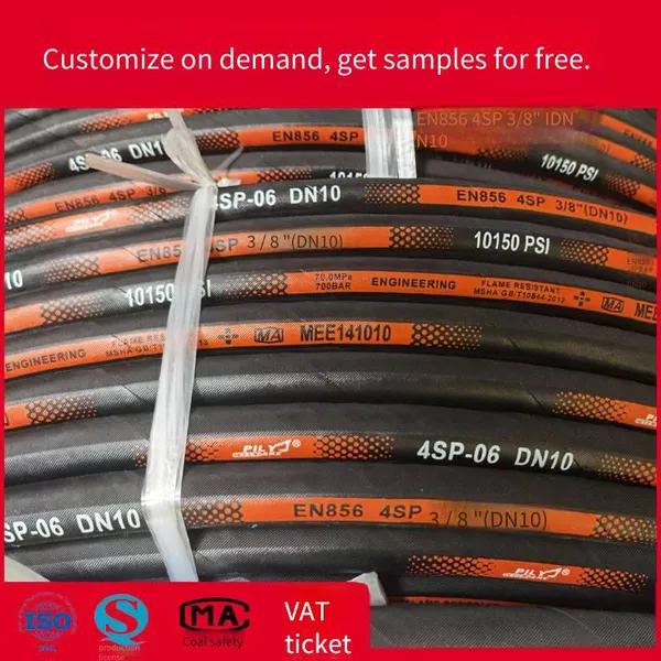 Din20023 En856 4sp Rubber Hose, High-pressure Steel Wire Braided Rubber Oil Pipe, Supplied by Manufacturer photo-3