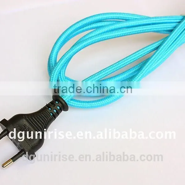 Coloured Power Cords With Braided Cover