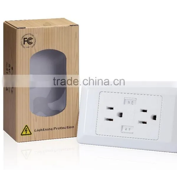 Best Quality Smart App Female Unique Design USA Usb Wall Socket for 5V 3A photo-4