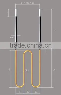 W Shape MoSi2 Heating Element
