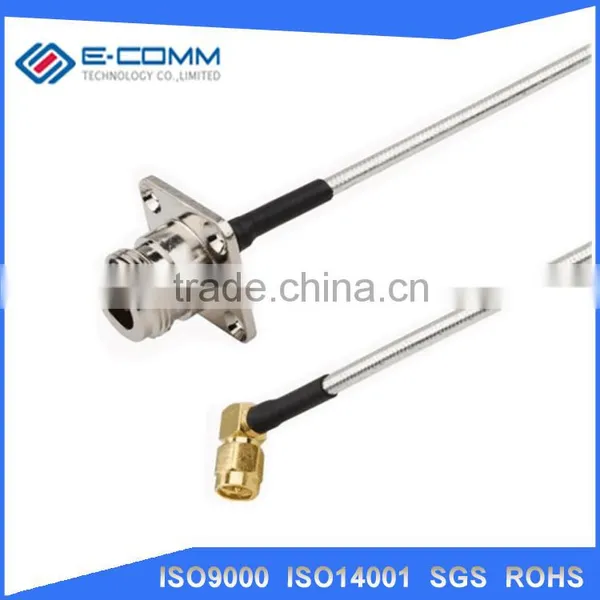 China Supplier N Female 4-hole Panel to SMA Male RA Pigtail Cable RG405.086 photo-3