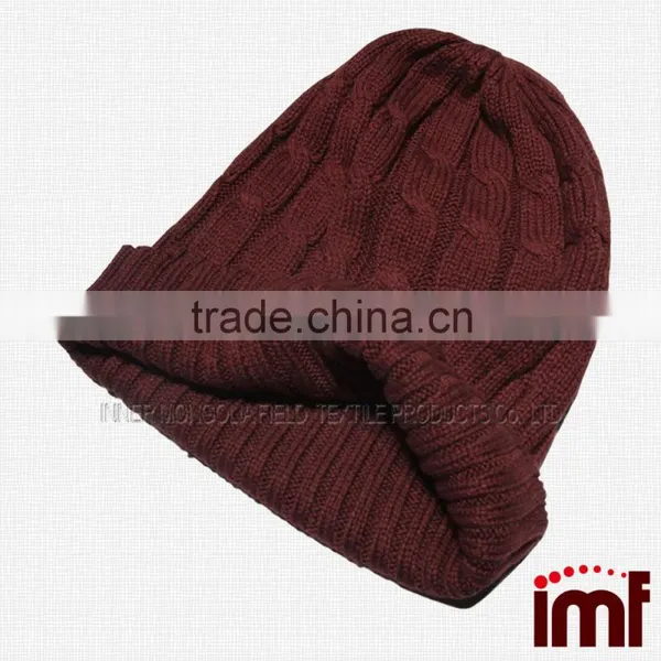Custom Knitted Toque Cashmere Slough Beanie Hats photo-2