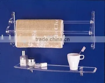 acrylic hotel amenity bathroom towel holder rack