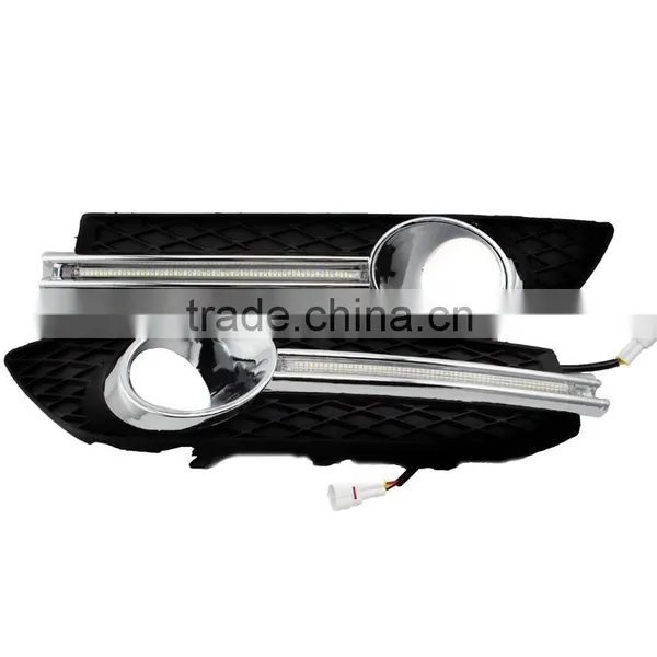 2 Pcs/set Waterproof LED Daytime Running Light DRL For Buick Regal Fog Lamp Modify With Turning Signal Lights photo-2