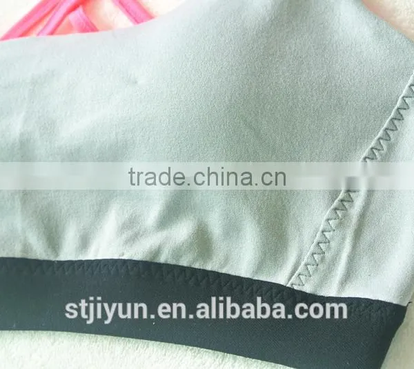 Shantou Wholesale Underwear Factory Women Plain Custom Blank Sports Bra photo-5