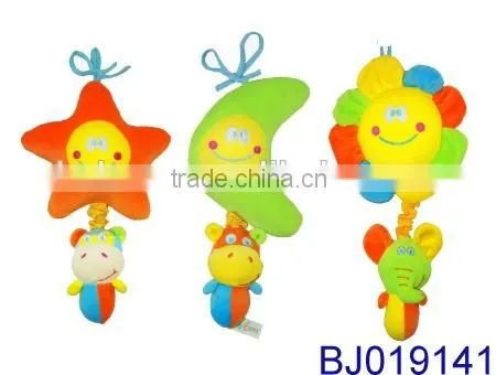 Popular soft baby toy star moon decorative musical soothe toy