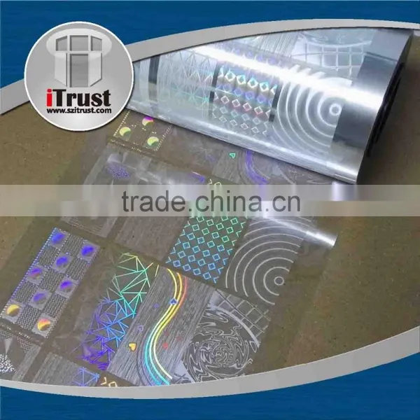 Chinese Self Adhesive Transparent Bopp Holographic Film Roll photo-6