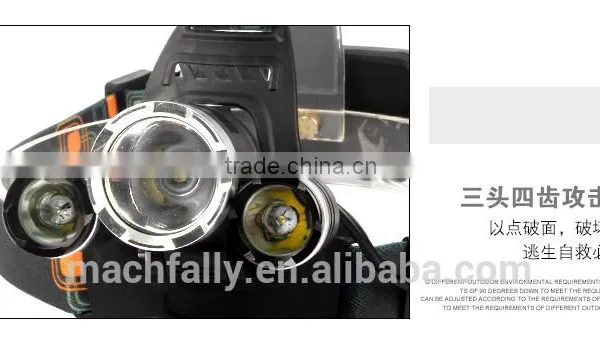 Hotsale 3t6 Headlamp High Power 18650 Powered Rechargeable Led Headlight For Outdoor Sports photo-5