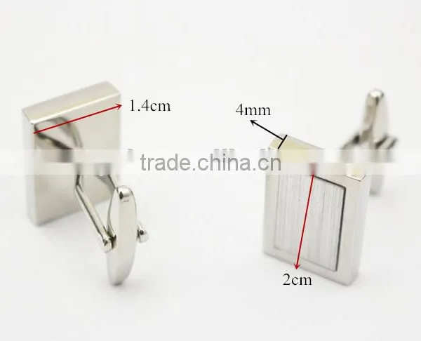 Personalized Cufflink Button Blanks Brass Rectangle Cufflink Blanks photo-6