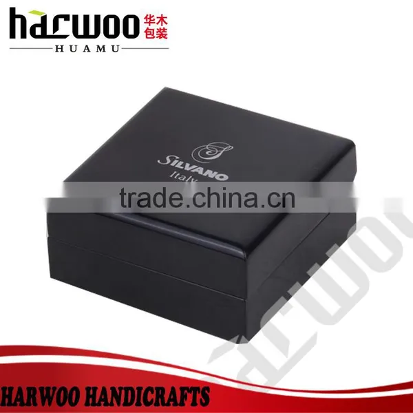 High-end Matt Wooden Cufflink Storage Box With Logo photo-3