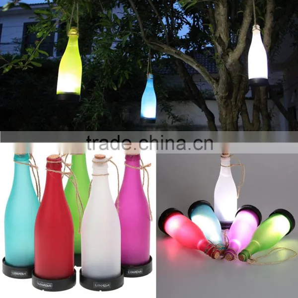 Home Decoration 5PCS Solar Garden Light Sense Cork Wine Bottle LED Hanging Lamp Solarmodul Party Courtyard Patio Pathway photo-3