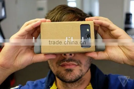 High Quality DIY Magnet Google Cardboard Virtual Reality VR Mobile Phone 3D Viewing Glasses For 5.0" Screen Google VR 3D Glasses