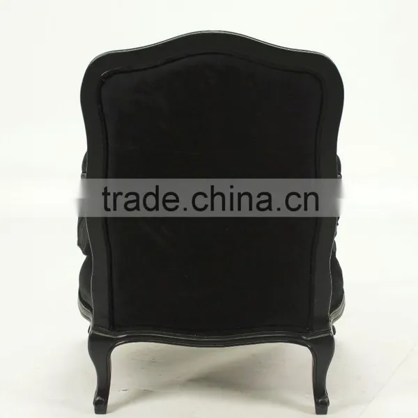 Solid Birch Wood Black Fabric Coffee Room Use Chair/modern Armchair(CH-863) photo-3