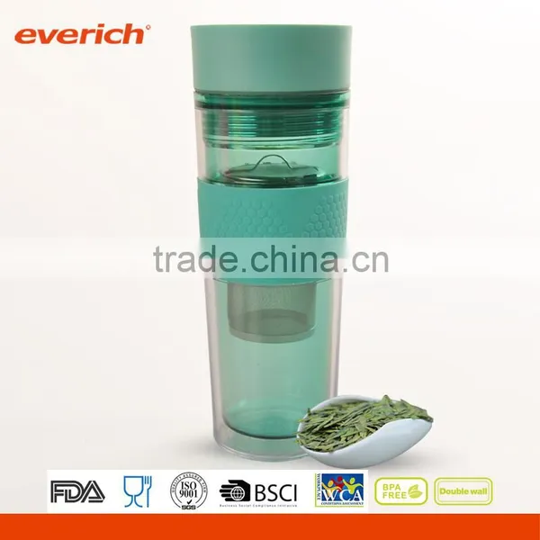 16oz Double Wall Tritan Tumbler With Flip Lip and Stainless Steel Infuser photo-2