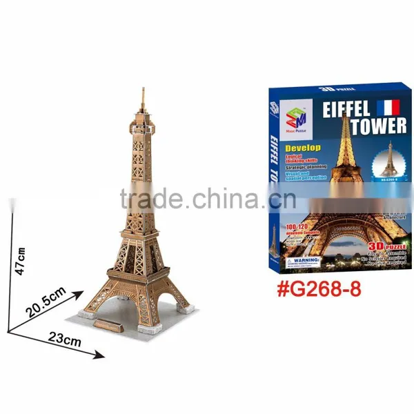 Eiffel Tower Paris France 3d Jigsaw Educational Puzzles